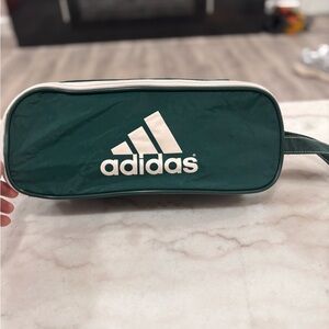 Vintage Adidas Travel/Gym/Shoe Bag Green/White Bag Used